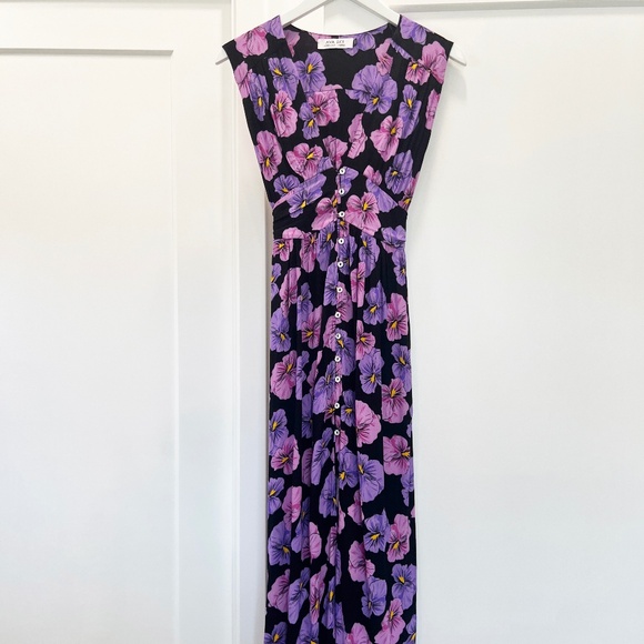 FIGHTING EEL Ava Sky Aloha Bloom Maxi Dress, XS - Picture 3 of 6